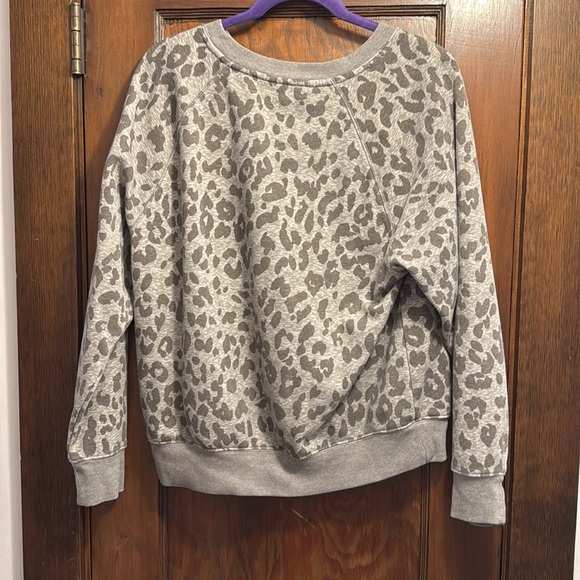Old Navy Grey Leopard Print Sweatshirt - Picture 9 of 13